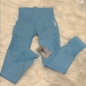 Seamless Energy High Waisted Leggings- Sky Blue